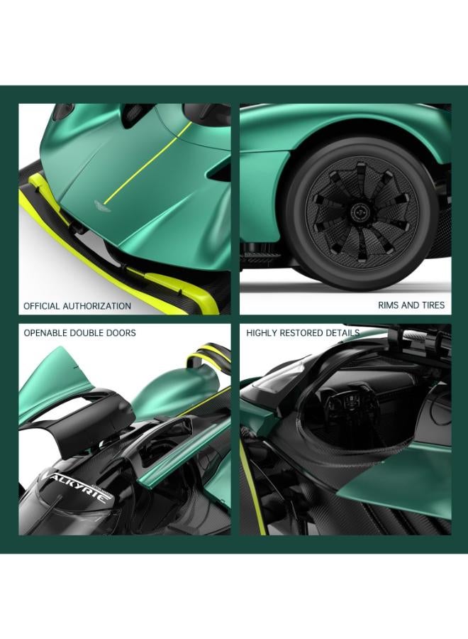 راستار سيارة راستار RC بمقياس 1/14، أستون مارتن فالكيري AMR Pro، سيارة تحكم عن بعد، نموذج أستون مارتن فالكيري للأطفال والأولاد والبالغين، لون أخضر لامع، أبواب قابلة للفتح، 2.4 جيجا هرتز - Image 3