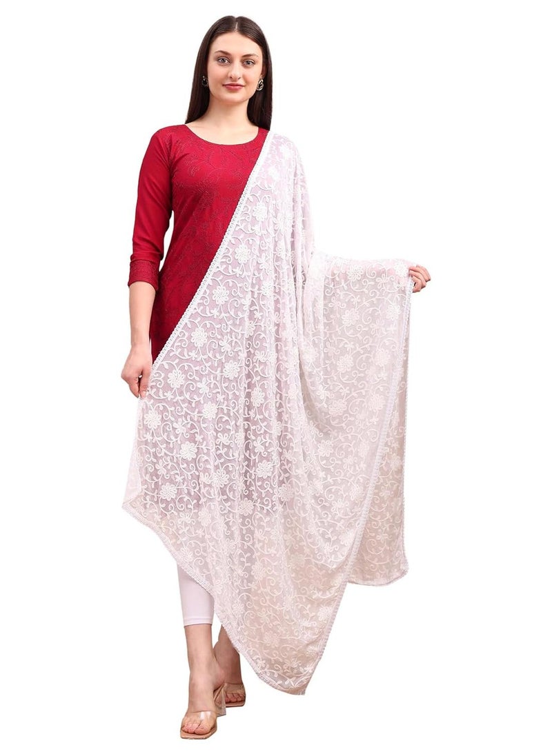 STUNNGIRL Timeless Elegance شال شيفون مزخرف من ستانغيرل بأناقة خالدة - Image 1