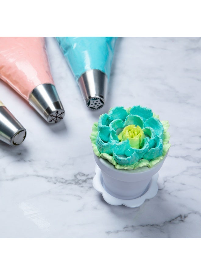 Restaurantware فوهة أنابيب روسية، فوهة تزيين كعكة بتلات 1 - #45، مقاومة للتآكل، فوهة تزيين من الفولاذ المقاوم للصدأ للتزيين، قابلة للغسل في غسالة الصحون، تزيين الكب كيك، الكعك، أو البسكويت - Image 3