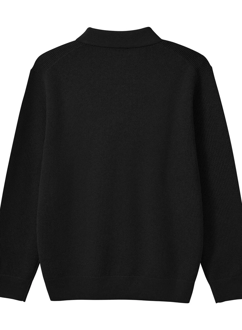 جيوردانو كنزة بولو رجالية بياقة مطوية وتصميم محبوك بقصة مريحة