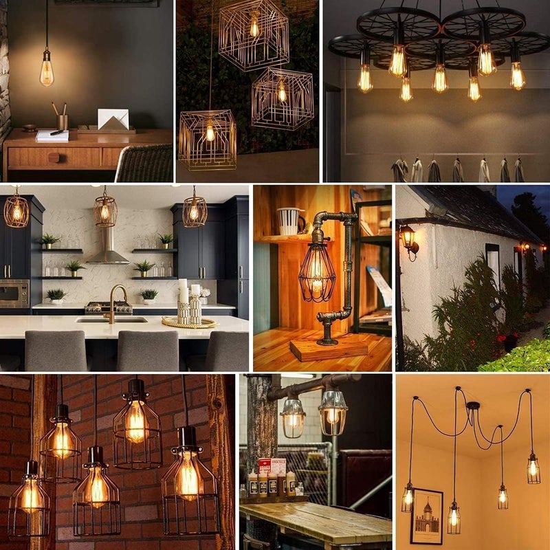4W Vintage E27 LED Bulb, Warm White, Antique Amber Glass Decorative Bulbs, Pack of 11 - Image 3