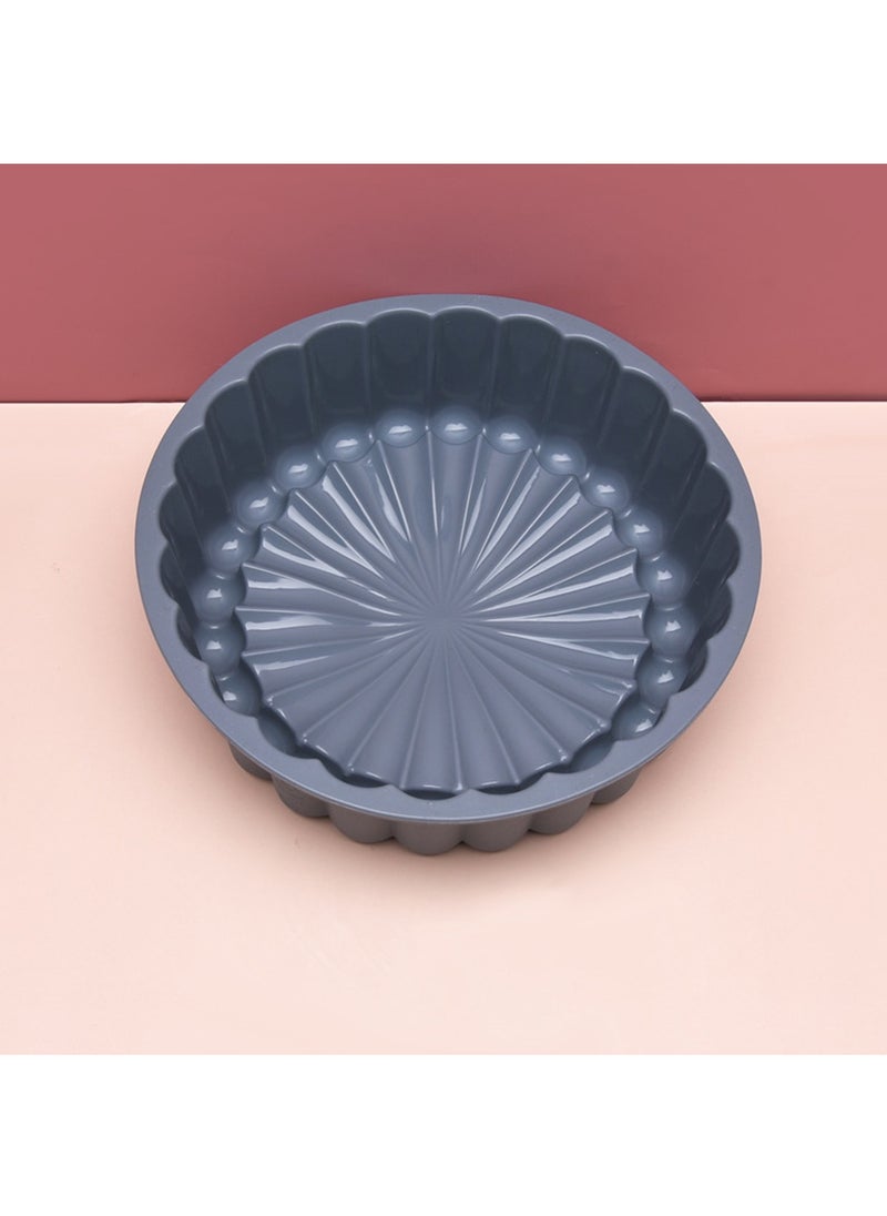 Arabest Charlotte Cake Pan Silicone, 18cm Nonstick Round Cake Molds for Cheesecake, Chocolate Cake, Brownie, Tart, Pie, Flan, Bread Baking Pans(Grey)  - Image 1