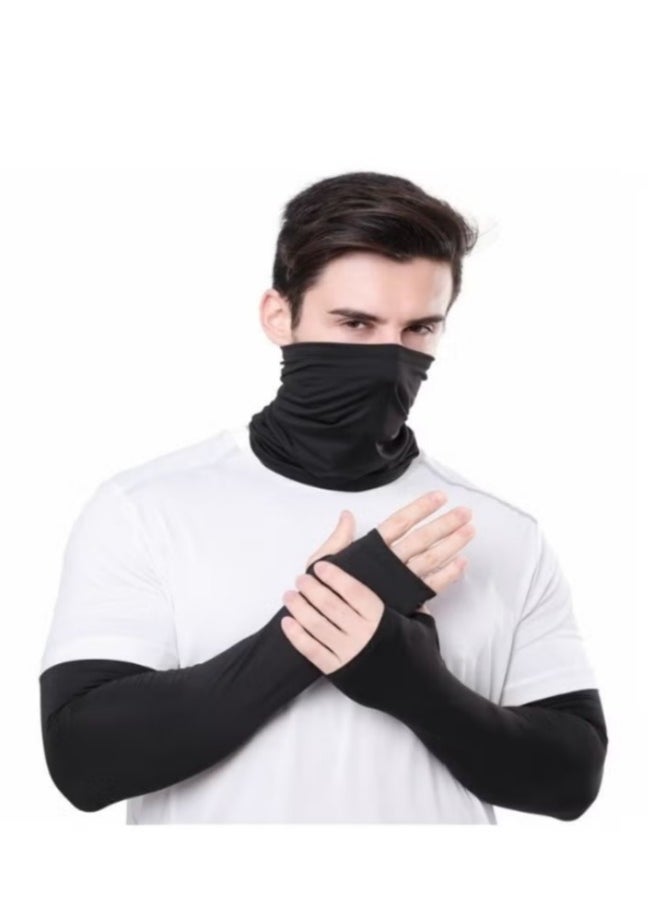 3-Pieces Neck Gaiter Mask for Men Women Bandana Face Cover Scarf Cycling Outdoors Sports Soft Elasticity Quick-dry with Cooling Ice Silk Arm Sleeves Summer UV Sun Protection - pzsku/Z39352333FB57AD8313EDZ/45/_/1724406488/eb1b4a5e-e039-4052-a145-601f796622bf