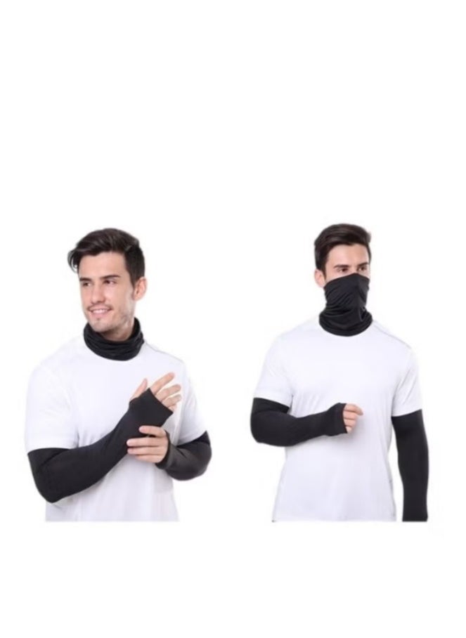 3-Pieces Neck Gaiter Mask for Men Women Bandana Face Cover Scarf Cycling Outdoors Sports Soft Elasticity Quick-dry with Cooling Ice Silk Arm Sleeves Summer UV Sun Protection - pzsku/Z39352333FB57AD8313EDZ/45/_/1724406498/d5b04ab2-89aa-4c16-81c8-c9aab8008daf