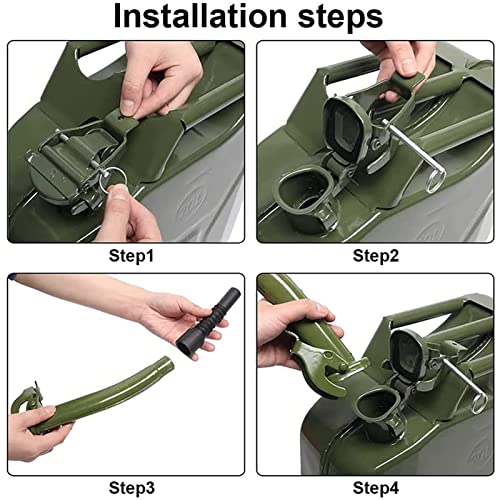 Jadeshay Jerry Can Spout with Hose, Compatible with All Non-CARB NATO Style Jerry Cans, Leak-Proof Design Easy Pouring - Image 4
