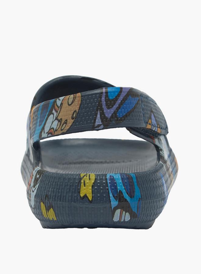 Aqua Boys Printed Hook & Loop Sandals - Image 4