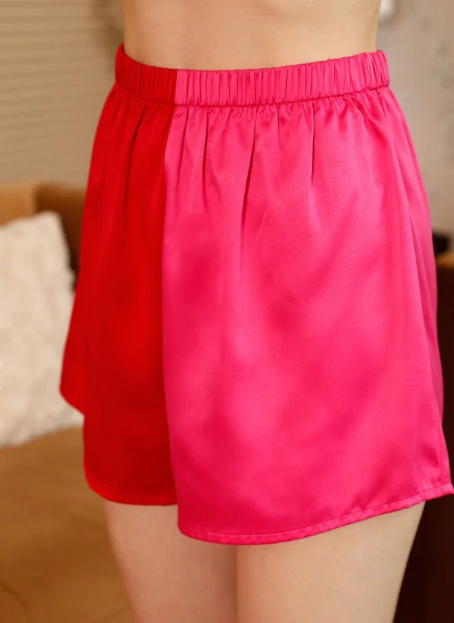 STREET 9  Red Colourblocked Night Suit for Women for Women | Best Price UAE