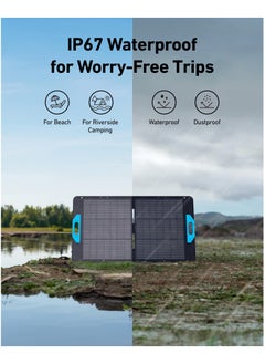 Anker SOLIX PS100 Solar Panel with Adjustable Kickstand, 100W Foldable Portable Solar Charger, IP67 Waterproof, 23% Higher Energy Conversion Efficiency, for Camping, RVs, and Blackouts  - Image 5