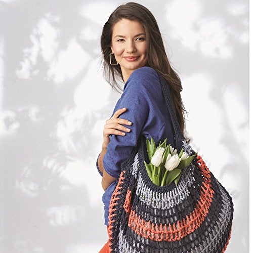 Lily Sugar 'N Cream The Original Solid Yarn, 2.5oz, Medium 4 Gauge, 100% Cotton - Bright Navy - Machine Wash & Dry - Image 5