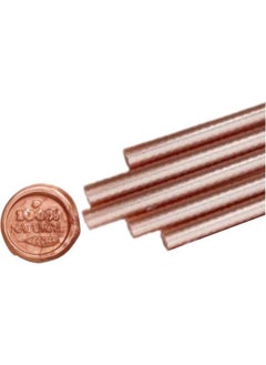 Profisher Sealing Wax Stick Hot Glue 7mm x 20CM 6 Pack Metallic Rose Gold  - Image 1