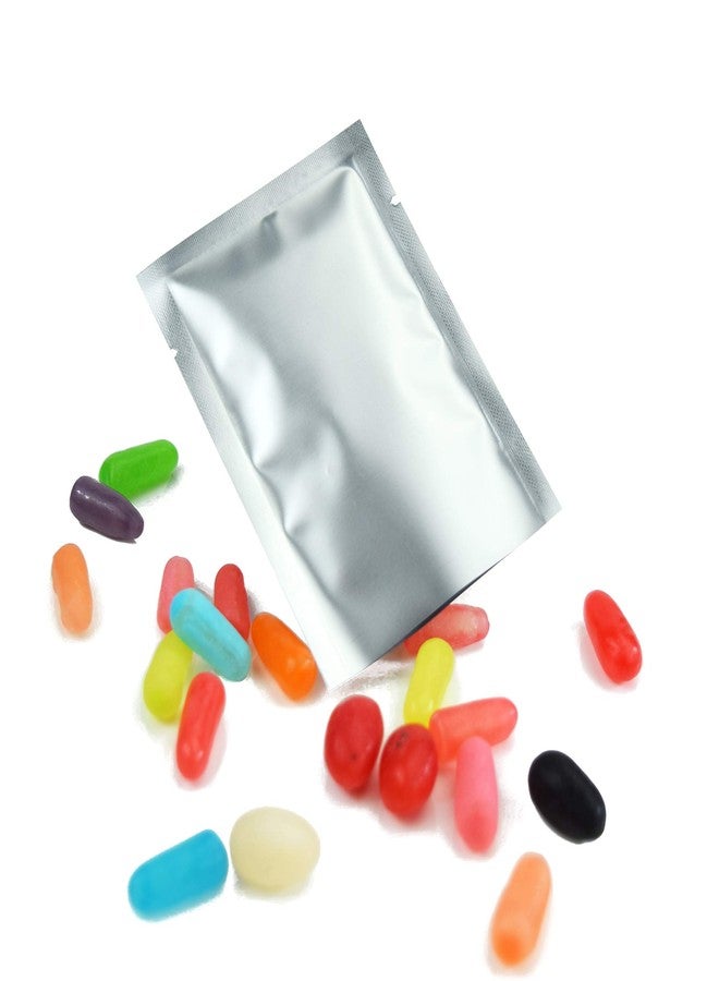 QQ Studio 200 PCS Metallic Mylar Foil Open Top Sealable Bags (6x9cm (2.3x3.5"), Silver) - Image 3