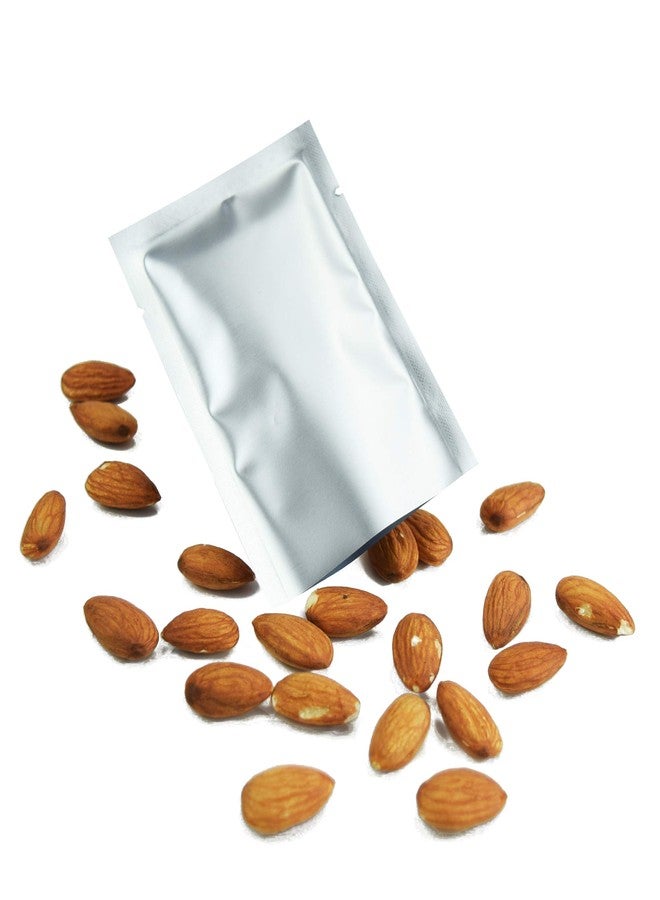 QQ Studio 200 PCS Metallic Mylar Foil Open Top Sealable Bags (6x9cm (2.3x3.5"), Silver) - Image 2
