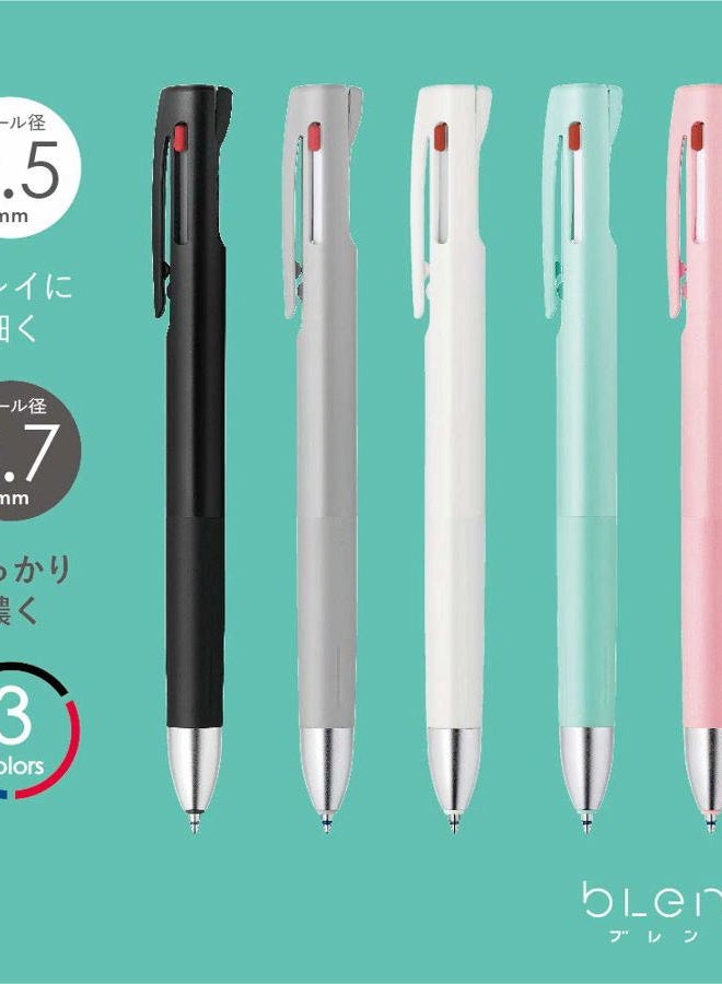 Zebra Pen Zebra 3 Colors Ballpoint Pen, Blen 3C 0.5mm, Black Body (B3AS88-BK) - Image 2