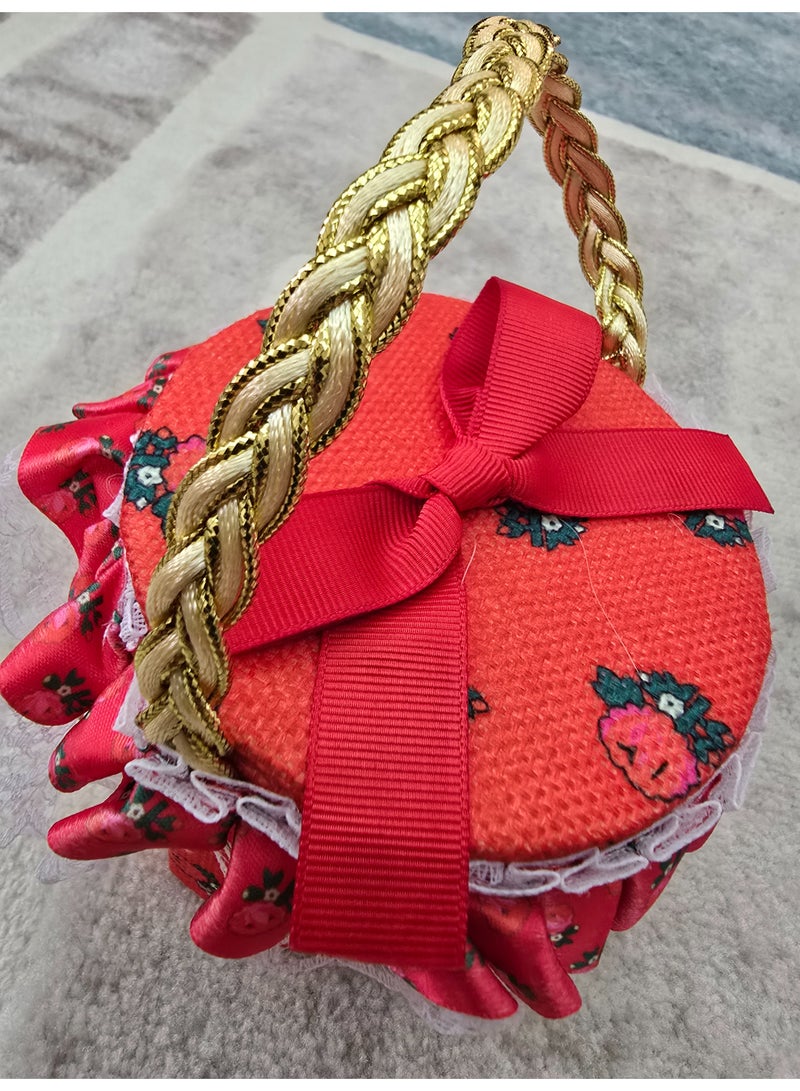 علبة حقّ الليلة التراثية الأنيقة – اللون الأحمر - Image 4