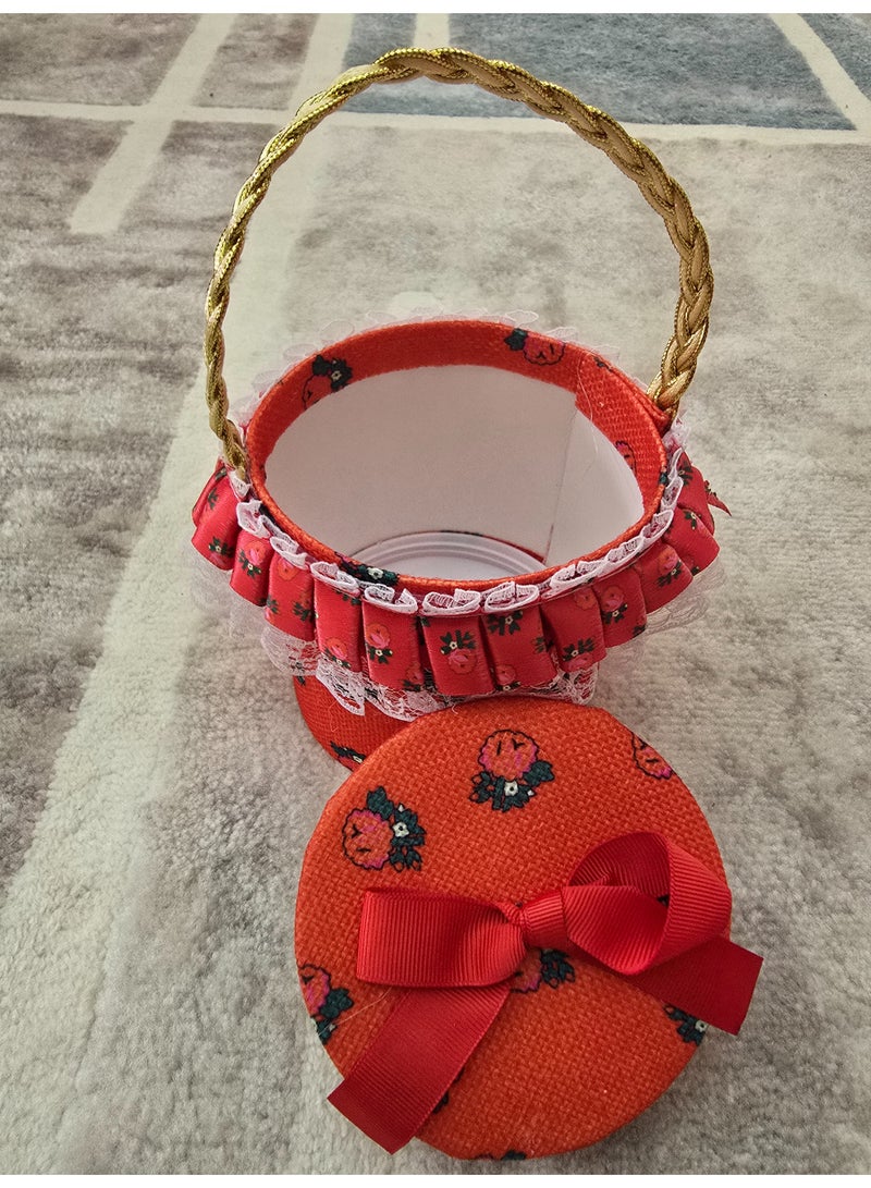 علبة حقّ الليلة التراثية الأنيقة – اللون الأحمر - Image 5