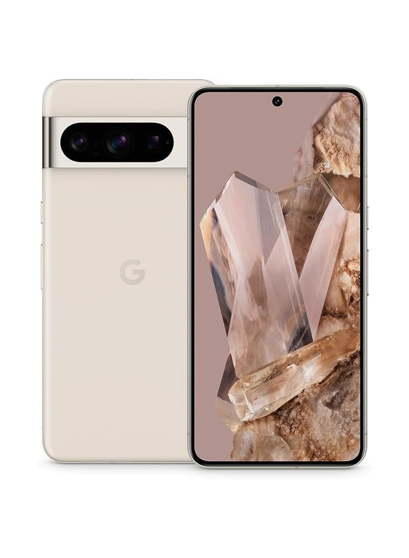 جوجل هاتف Pixel 8 Pro بورسلين، ذاكرة وصول عشوائي 12 جيجابايت، 128 جيجابايت، 5G - الإصدار العالمي - Image 1