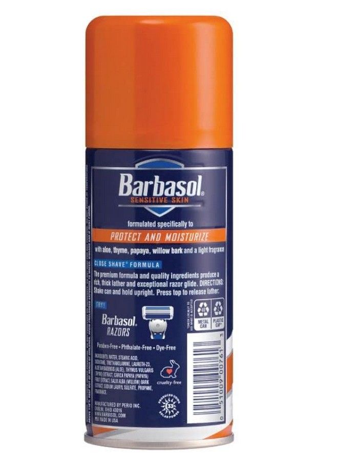 Barbasol Shave Cream 7 Ounce (Sensitive Skin Pack Of 3) - Image 3