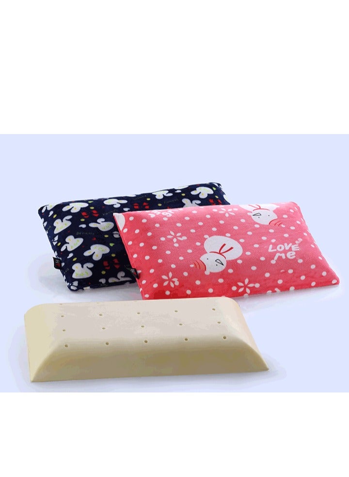 HT Medical sleeping pillow for children, decorated with a velvet cover with a soft texture, dark blue color  - Image 3