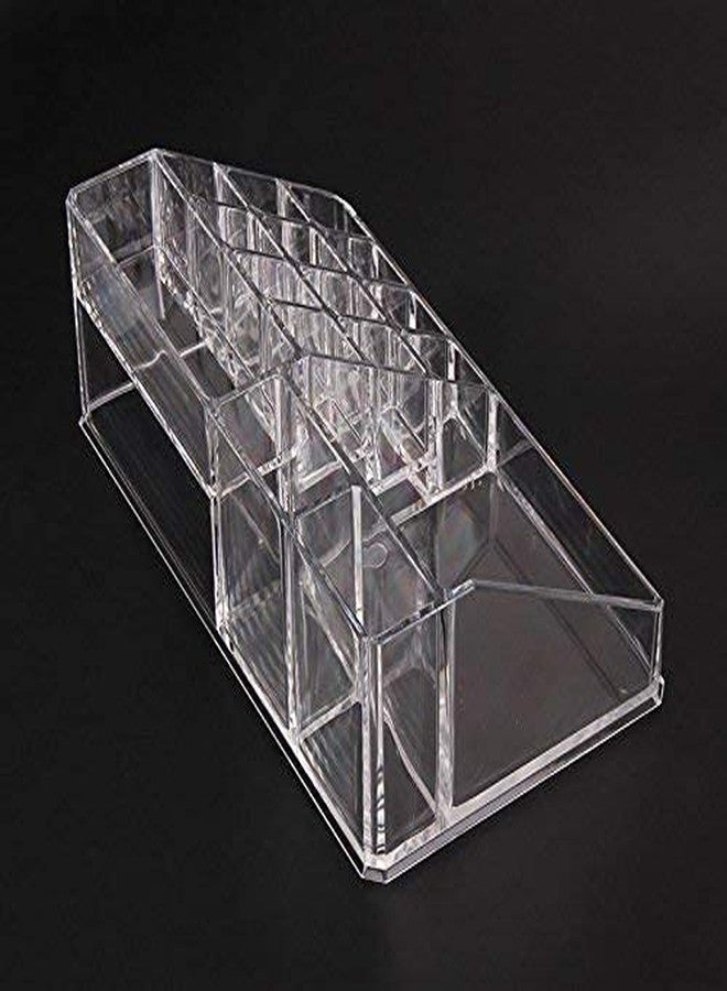 Lexazo Makeup Cosmetic Organizer 16 Sections Cosmetic Lipstick Makeup Organizer Display Storage Stand Holder Transparent - Image 5