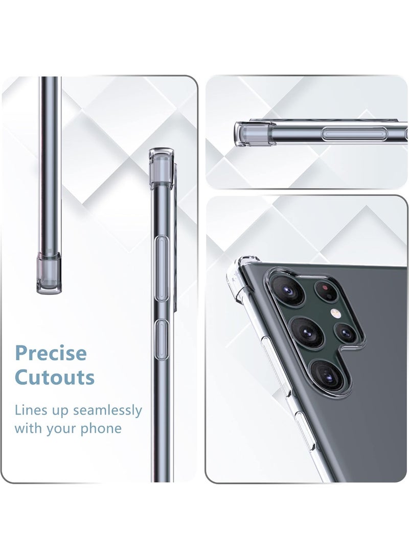 بروماس غطاء شفاف لهاتف سامسونج جالاكسي S23 ألترا – واقٍ ضد الصدمات بتصميم نحيف، حماية من الاصفرار، حواف TPU مرنة، مقاوم للخدوش - Image 4