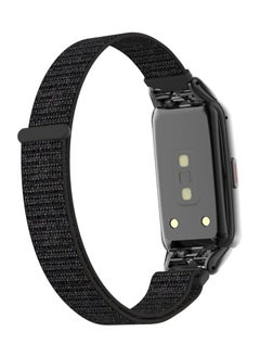 Generic Nylon Band for Honor Band 6/Huawei Band 6 Pro/Huawei Band 6,Nylon Watch Strap Sport Wristband Soft Replacement Watch Strap Adjusable Wrist for Women Men (Black Red)  - Image 2