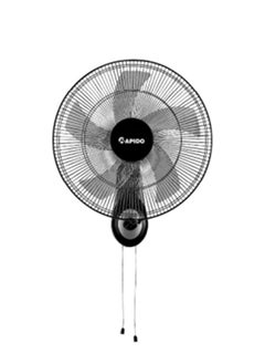 Rapido Rapido Electric Fan 52W, Wall Fan, AC Motor, 220V-240V/50-60Hz, 3-Level Wind Mode, 3100m²/h Airflow, 80° Rotation, 5 Blades, Pull Rope Control & Remote Control  - Image 1
