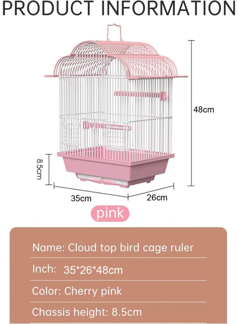 GUDOO Bird Cage Parakeet Birdcage Hanging Bird House with Ladder Swing and Bird's Nest Bird House Accessories for Budgie Parakeets Finches Canaries Lovebirds Small Parrots Cockatiels - Image 3