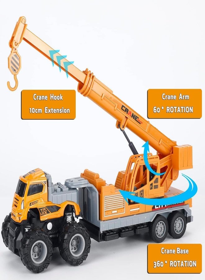 Spindoo1:43 4WD Diecast Metal Construction Crane Truck with Friction Powered Car Vehicle Operational Parts, Strong Material, Ideal Toys fo Durable & Engaging Kids Toys (Age 3+) - Image 2