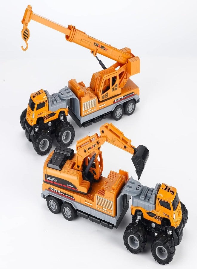 Spindoo1:43 4WD Diecast Metal Construction Crane Truck with Friction Powered Car Vehicle Operational Parts, Strong Material, Ideal Toys fo Durable & Engaging Kids Toys (Age 3+) - Image 4