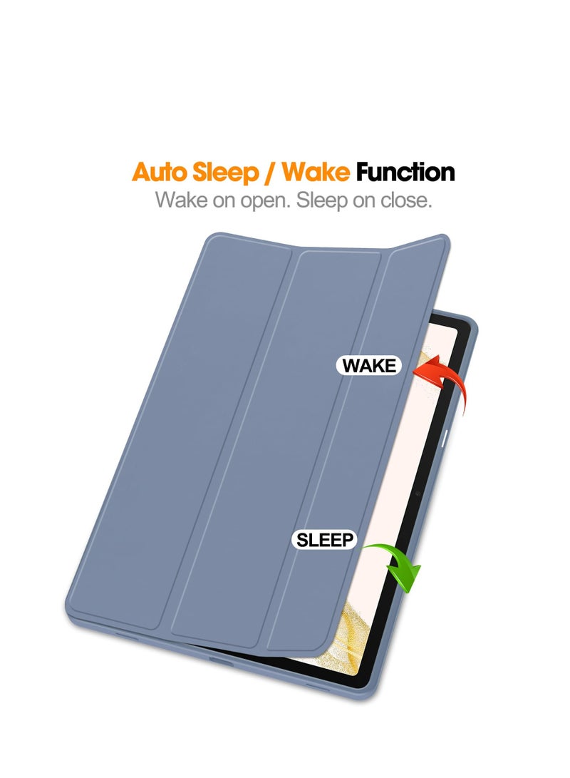Compatible with Samsung Galaxy Tab S9 Plus Case 12.4 inch Case with Built-in S Pen Holder Slim Case Smart Case Multi-Angle Viewing Protective Case with Soft TPU Back Auto Sleep/Wake (Purple) - Image 4
