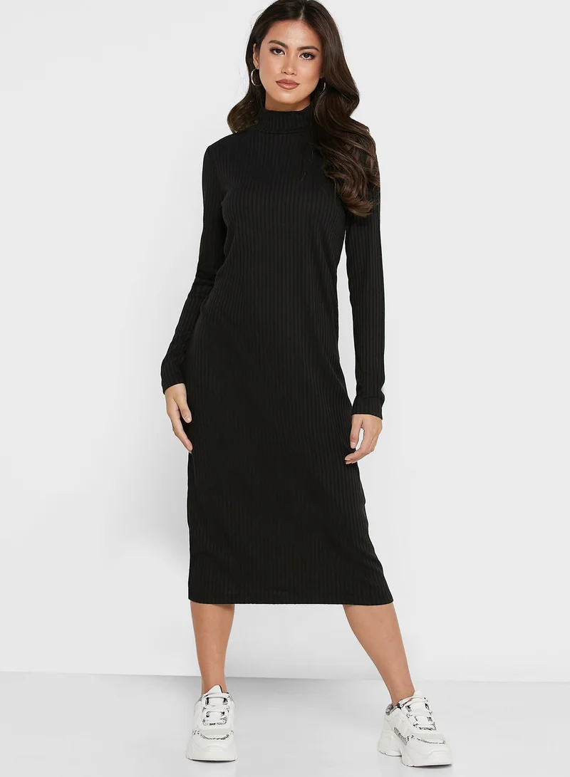 PIECES High Neck Knitted Dress