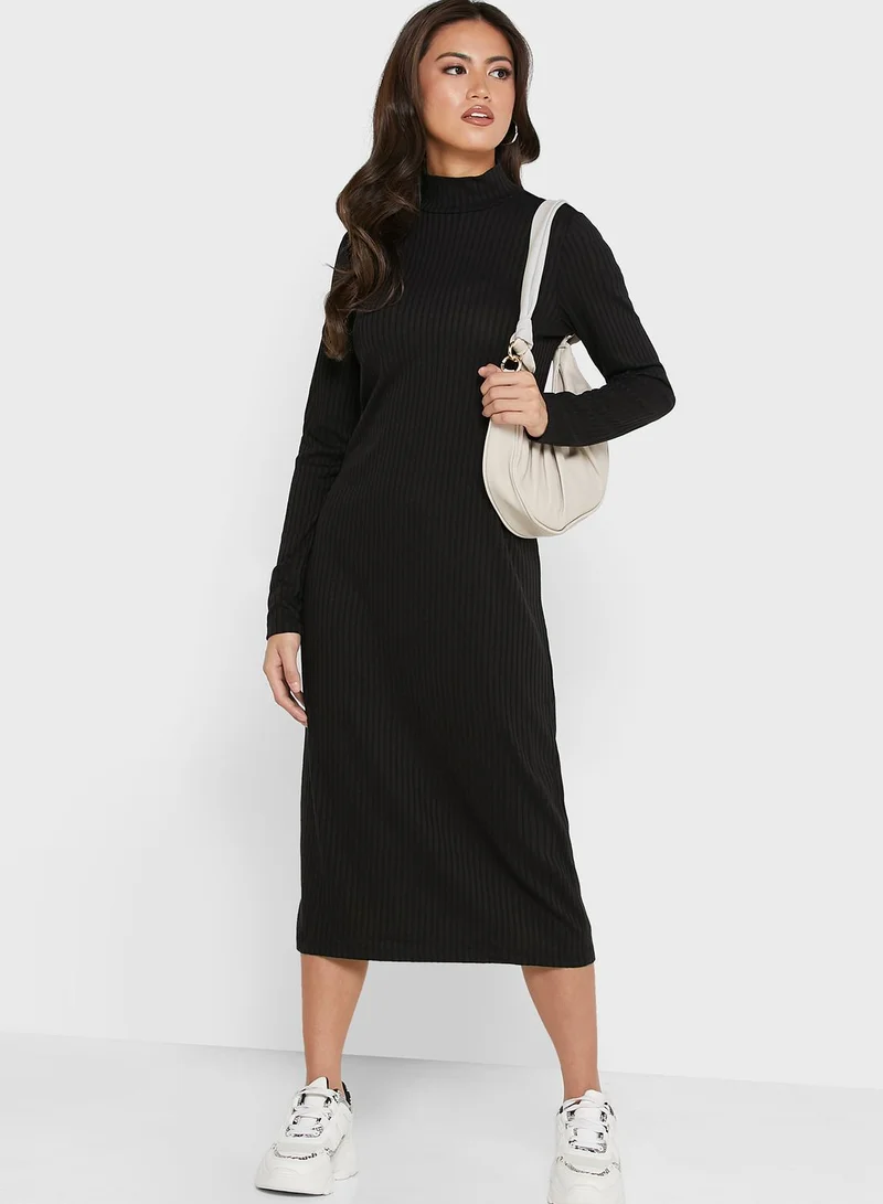 PIECES High Neck Knitted Dress