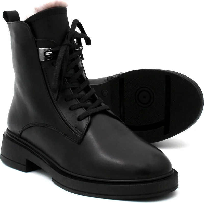 Fast Step Leather Fur Women's Classic Boots 916KZA3798