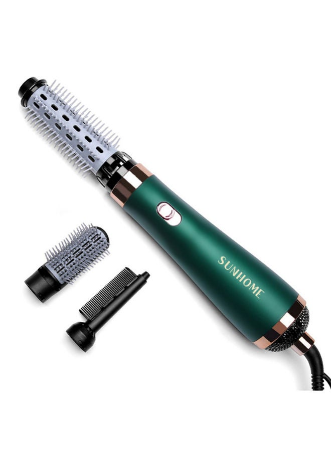 NIBEMINENT 3-in-1 Hair Dryer Brush Green/Black - Image 1