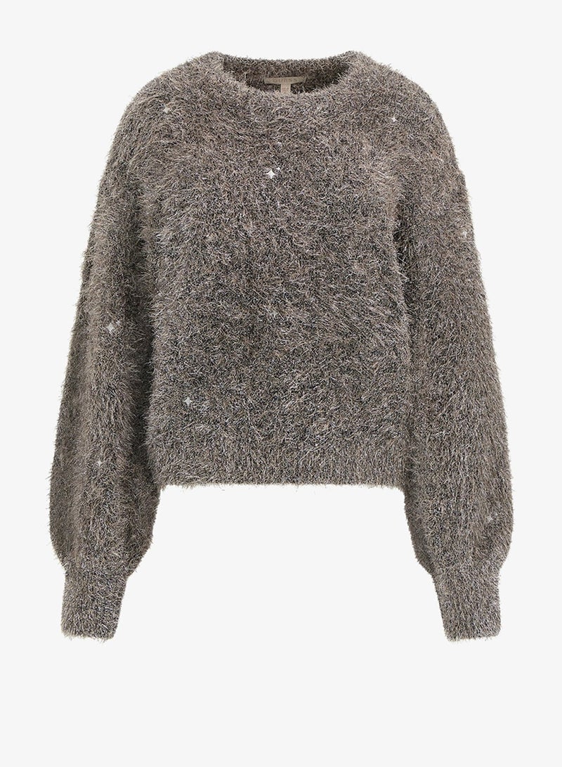 GUESS Long Sleeve Crew Neck Kira Lurex Sweater - Image 5