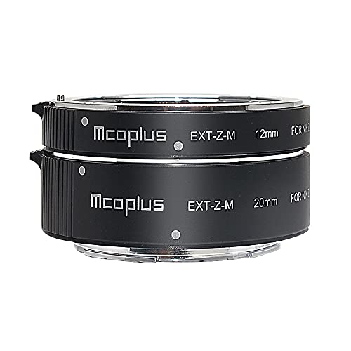 mcoplus EXT-Z-M 12mm+20mm Metal Auto Focus Macro Extension Tube Adapter Ring Set for Nikon Z Mount Z5 Z6 Z6II Z7 Z7II Z50 Z62 Z72 Cameras, for Macro Photography - Image 1
