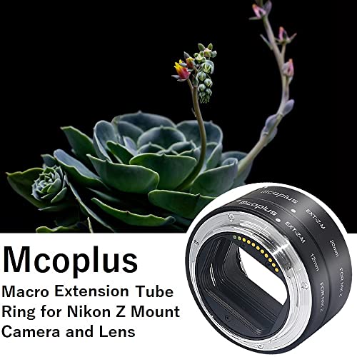 mcoplus EXT-Z-M 12mm+20mm Metal Auto Focus Macro Extension Tube Adapter Ring Set for Nikon Z Mount Z5 Z6 Z6II Z7 Z7II Z50 Z62 Z72 Cameras, for Macro Photography - Image 2