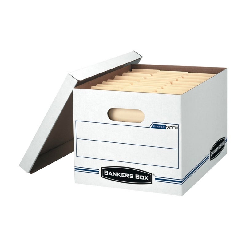 Bankers Box Bankers Box STORFILE Storage Boxes Standard SetUp LiftOff Lid LetterLegal 6 Pack 5703604