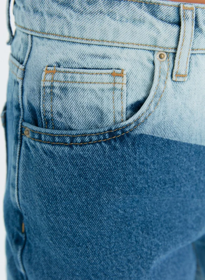 trendyol Colorblock Straight Jeans