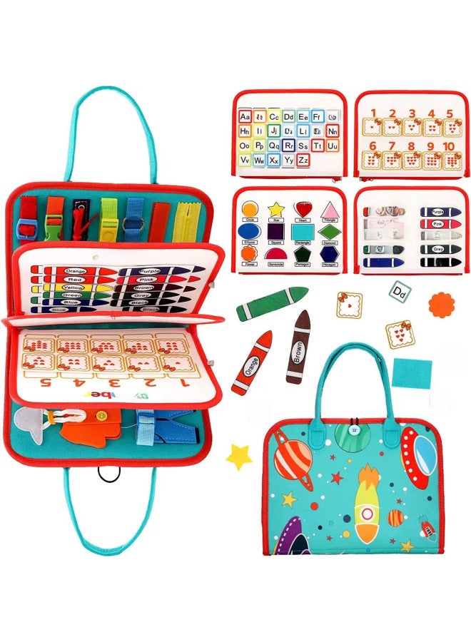 لوح تعلم لغز اللباد ألعاب الأطفال لوح صوف DIY لوح تزيين لوح تعليمي لوح تعليم مبكر بالجملة-اللون: أخضر فاتح - Image 4