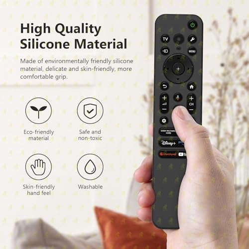 RAYA Silicone Cover Compatible with Sony TV Voice Remote RMF-TX811D / TX900 MG3 / TX800U 2025-2026 BRAVIA Series Protective Case [Remote Not Included] (Black-D) - Image 3