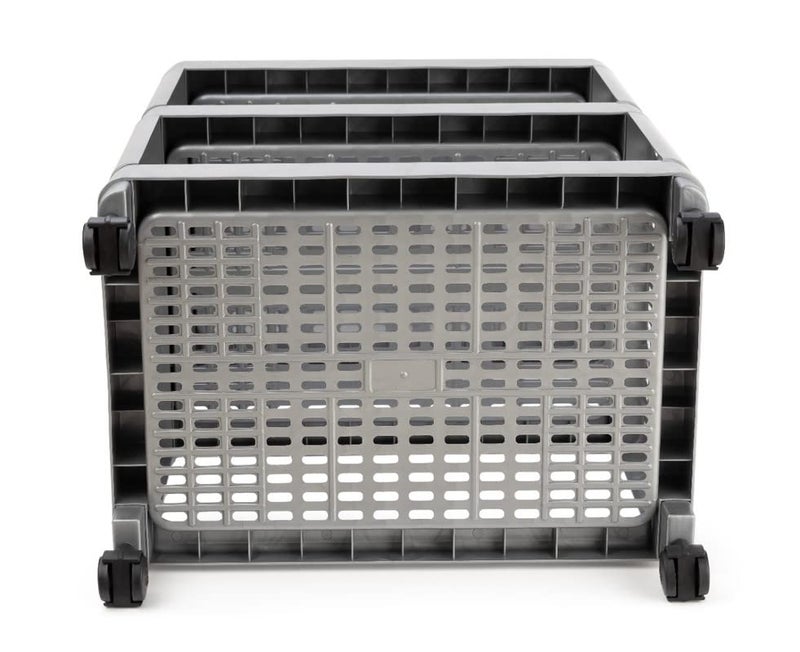 SORATH Rectangular 5 Layer MultiPurpose Kitchen Storage Basket Rack Trolley with Wheels for Kitchen Office Use EasytoMove Slide Out Stand Rack Fruits Vegetables Basket StandGrey - Image 5