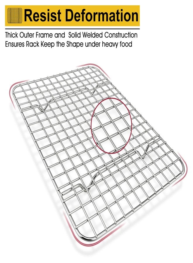 P&P CHEF مجموعة رفوف تبريد وخبز من قطعتين من P&P CHEF، مقاس 8.75 بوصة، مصنوعة من الفولاذ المقاوم للصدأ، مناسبة للتحميص والتجفيف والشواء، آمنة للاستخدام في الفرن وغسالة الصحون، شديدة التحمل وصحية. - Image 4