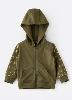 Knitted jacket wth hoodie
