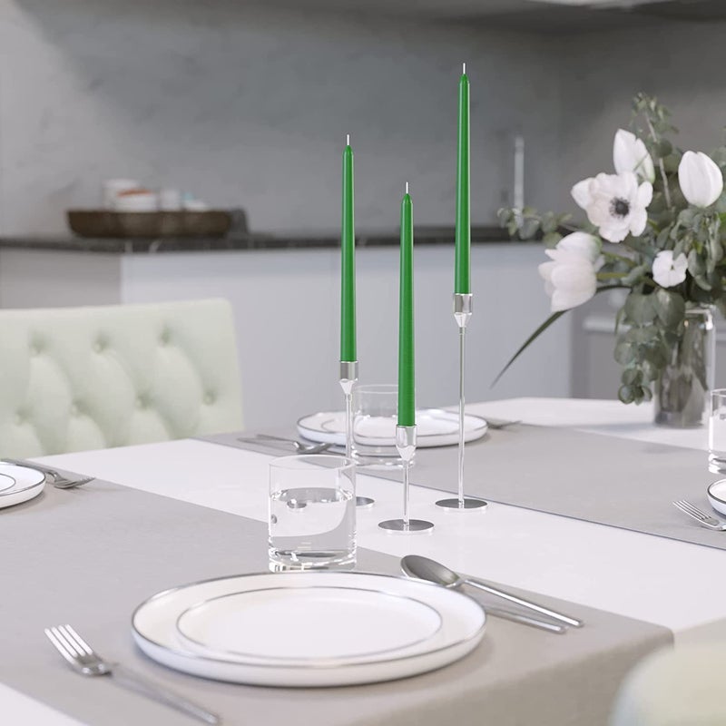 True Decor شموع True Decor 5" خضراء عبوة من 20 شمعة/تعويذة/مومبتي || شموع خضراء للمال، النجاح، الصحة والحظ الجيد || وقت الاحتراق 4 ساعات - Image 4