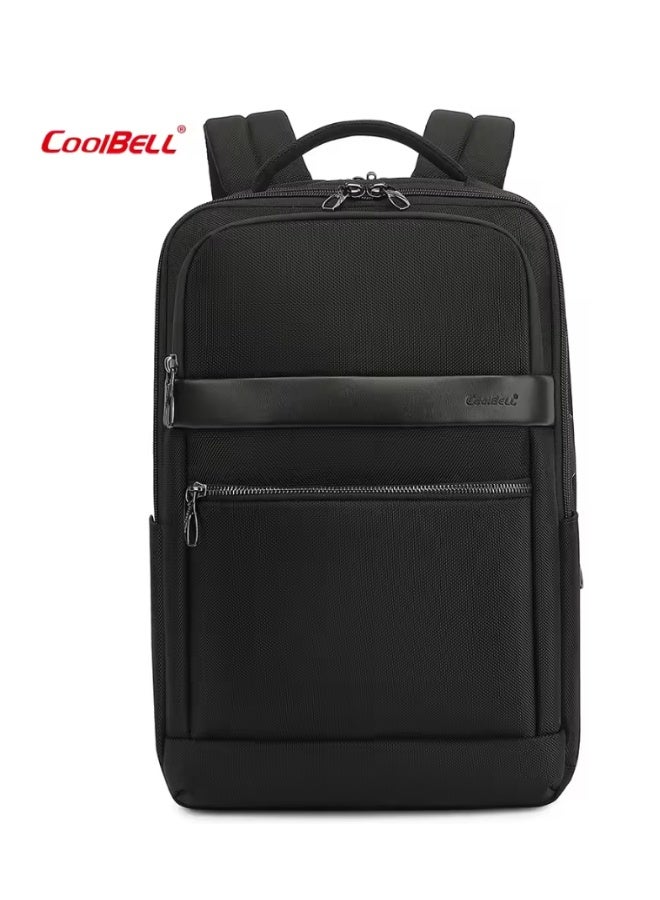 CoolBELL Men 20 L Waterproof Backpack For 15.6 inch Laptop With USB Charging Port/Shockprof Compartment ,180° Opening& Closing CB-8281 Black - Image 1