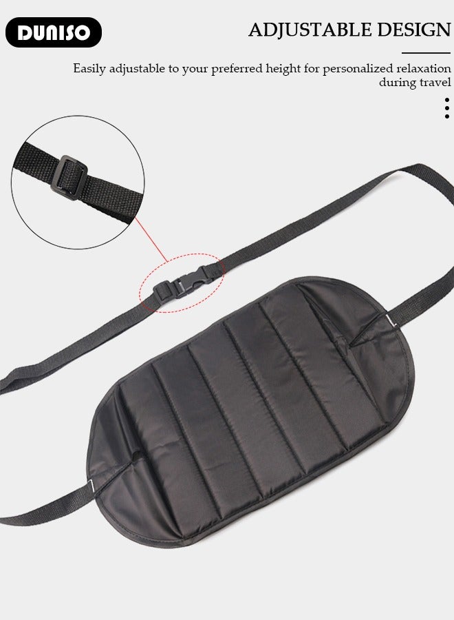 DUNISO Airplane Footrest with Memory Foam, Adjustable Airplane Foot Hammock with Mesh Material, Portable Travel Foot Rest, Travel Essentials for Airplane Travel, Long Flight, Bus, Train & Office - Image 5