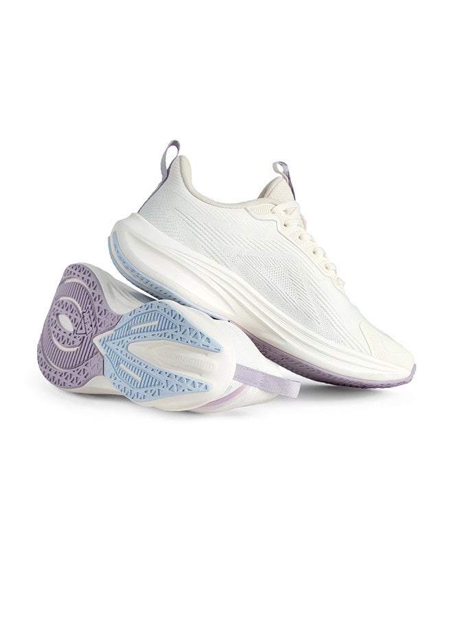 PEAK Women's Ultralight Running Shoes - Canvas White/Purple - Image 5