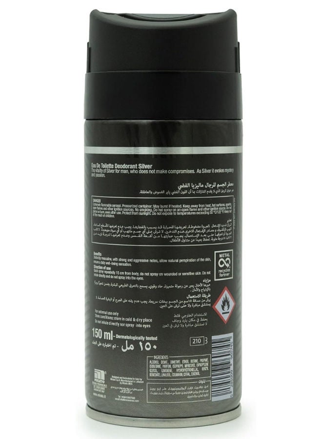 Malizia Uomo Deodorant Silver 2x150ml - Image 2