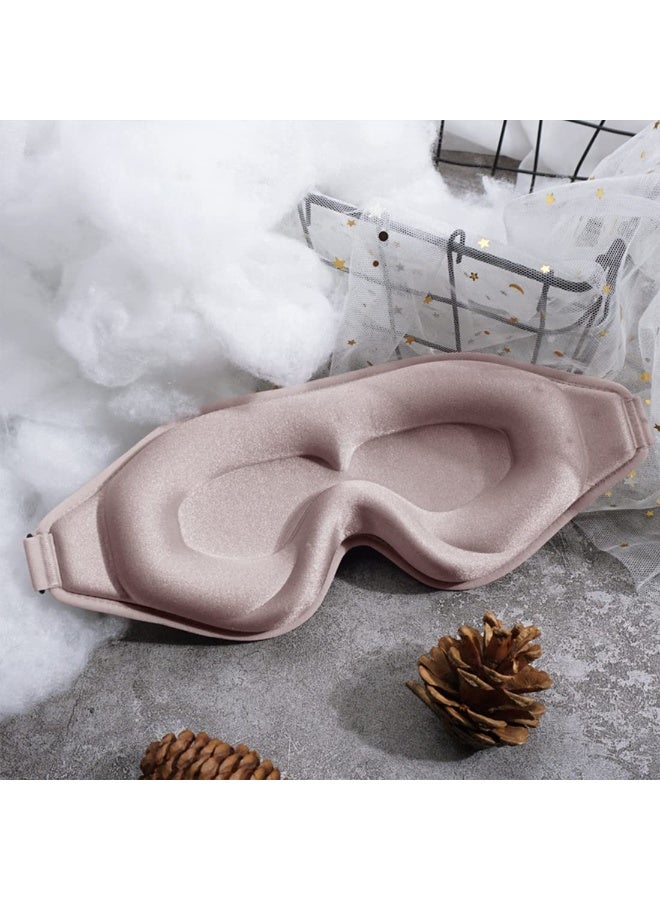 Sleep Mask, 3D Deep Contoured Eye Covers for Sleeping, 99% Block Out Light Eye Mask, Zero Eye Pressure Cup Blindfold for Men Women, with Adjustable Strap for Sleeping, Yoga, Traveling (Pink) Brand: Fengxinzi - Image 4